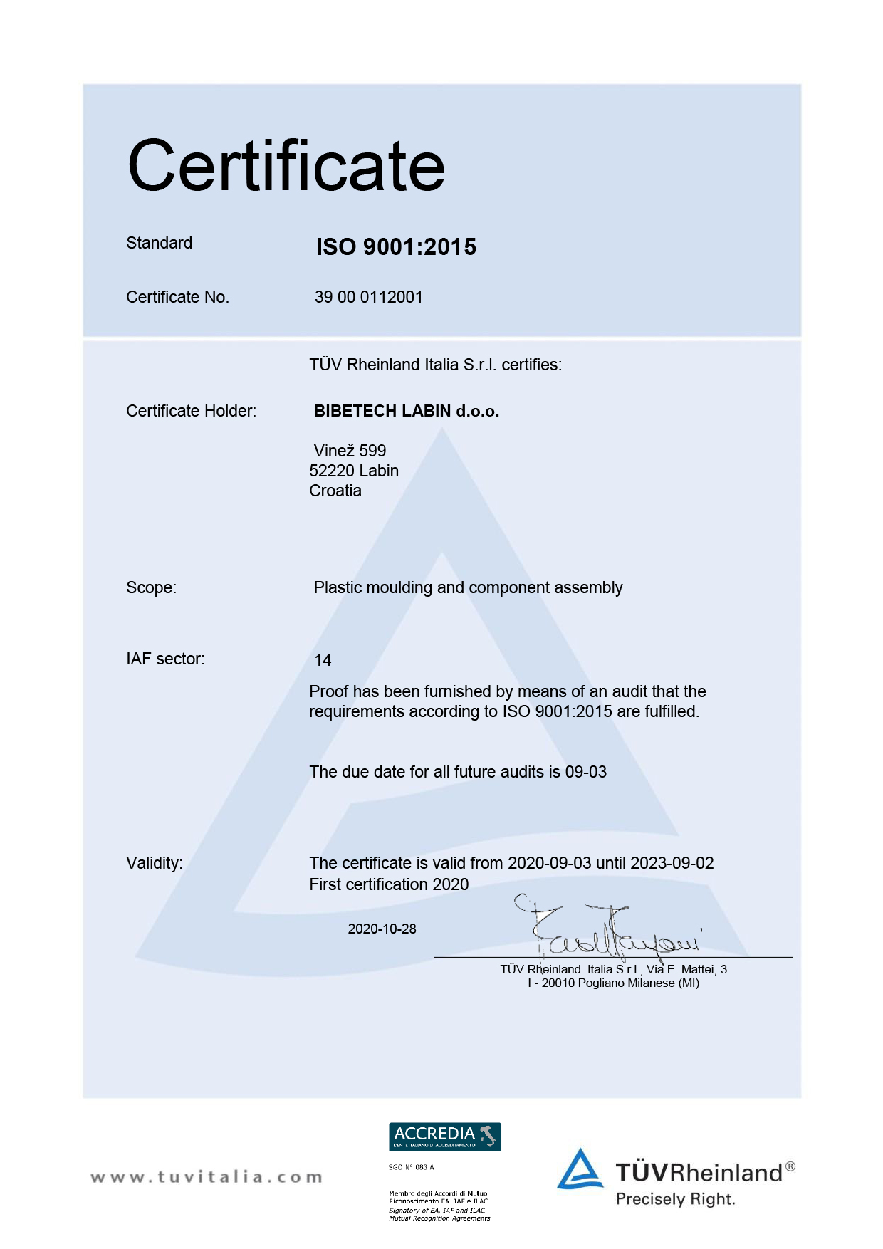 I Nostri Certificati