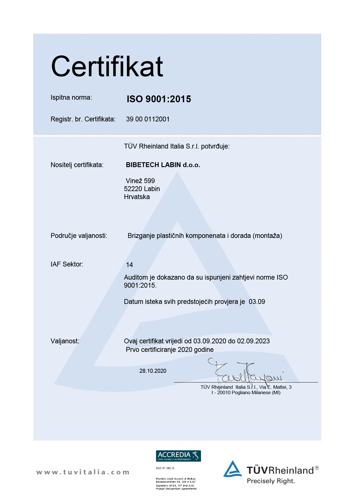 I Nostri Certificati